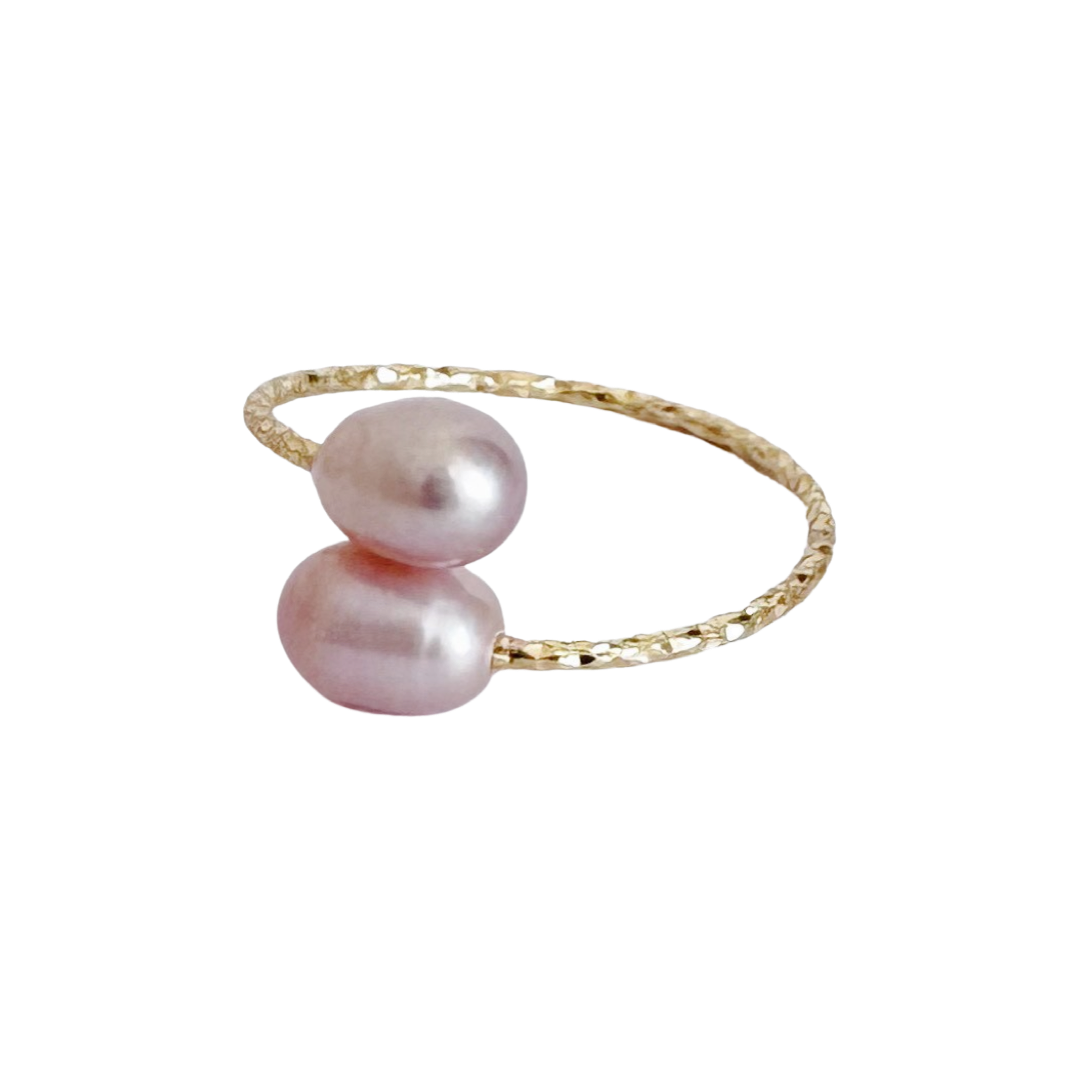 Baroque Pearl Ring/Purple